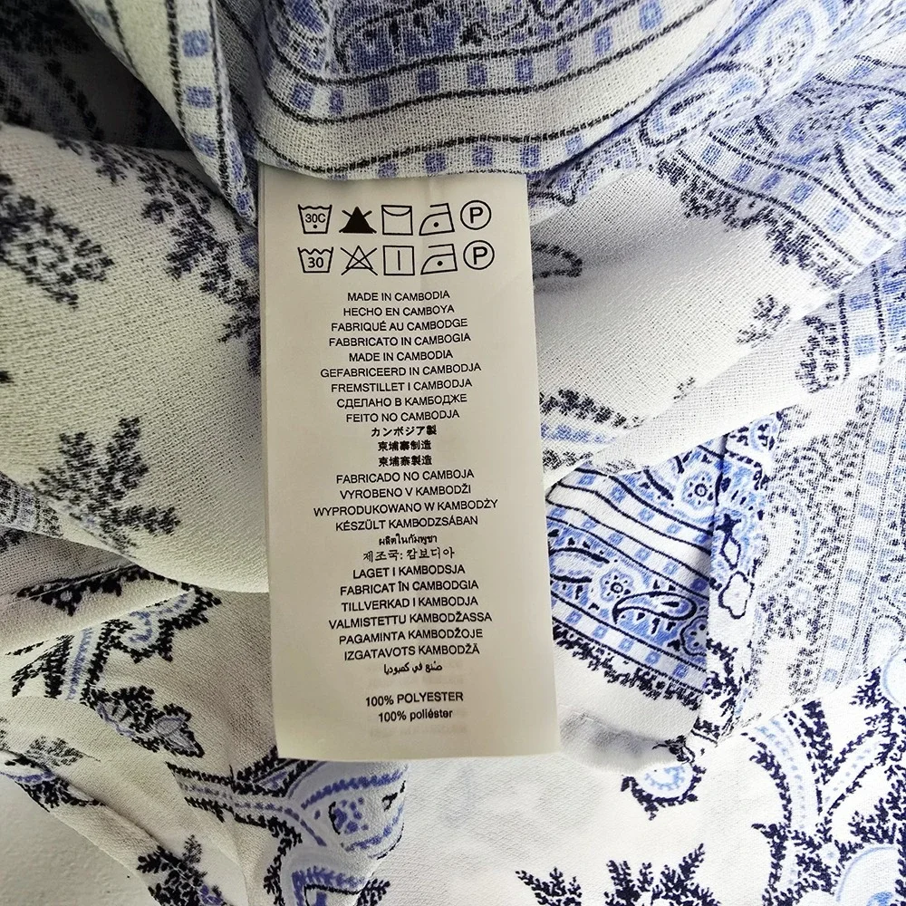 Michael Michael Kors Poncho Tunic Top Size L/XL Scarf Bandana Print Flowy Boho